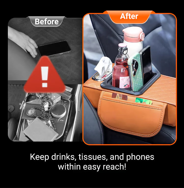 PrimeCabin™ Universal  5 in 1 Leather Car Armrest