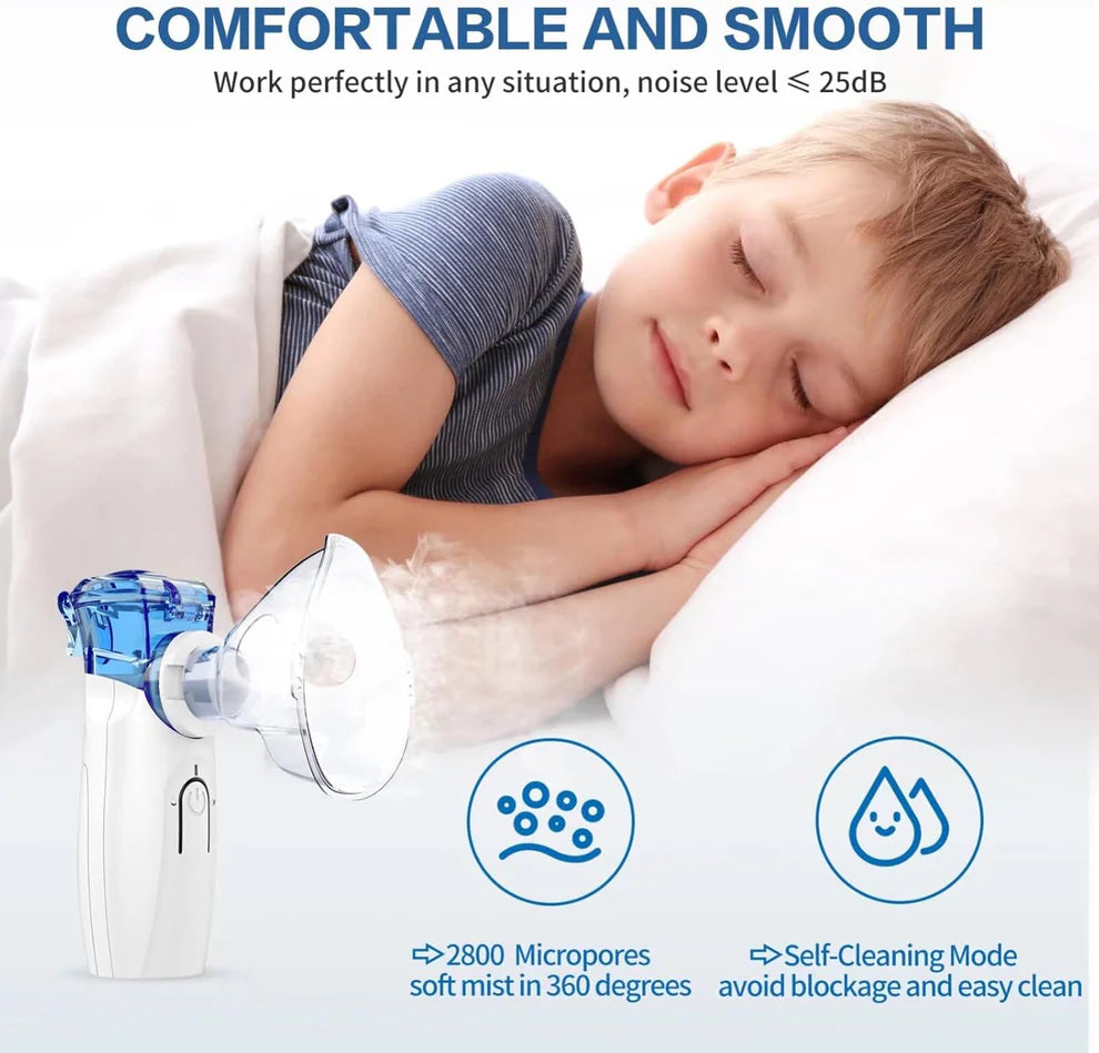 PureBreath™ – Portable Nebulizer | Gentle Vapour | Safe Relief Anytime, Anywhere