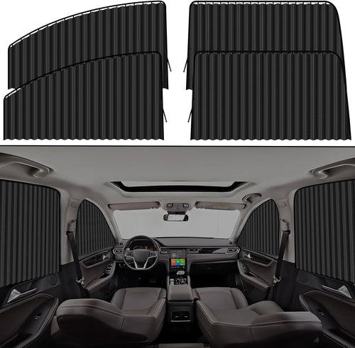 ShadeShield™ Magnetic Car Curtains,4 Adjustable Curtains with powerfull magnet