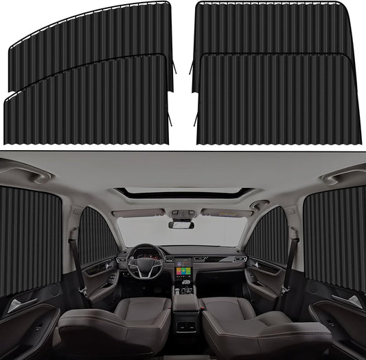ShadeShield™ Magnetic Car Curtains,4 Adjustable Curtains with powerfull magnet