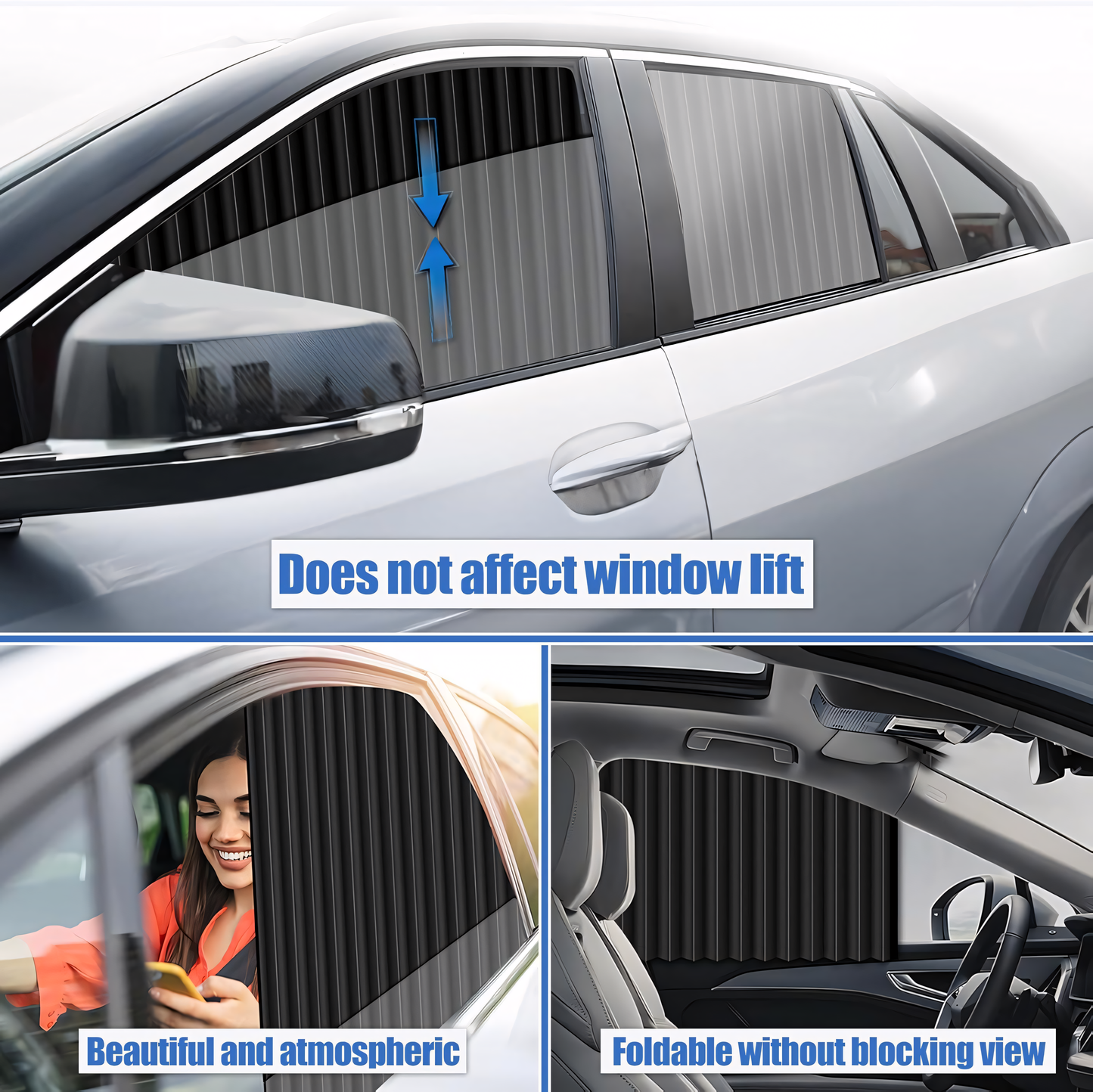 ShadeShield™ Magnetic Car Curtains,4 Adjustable Curtains with powerfull magnet