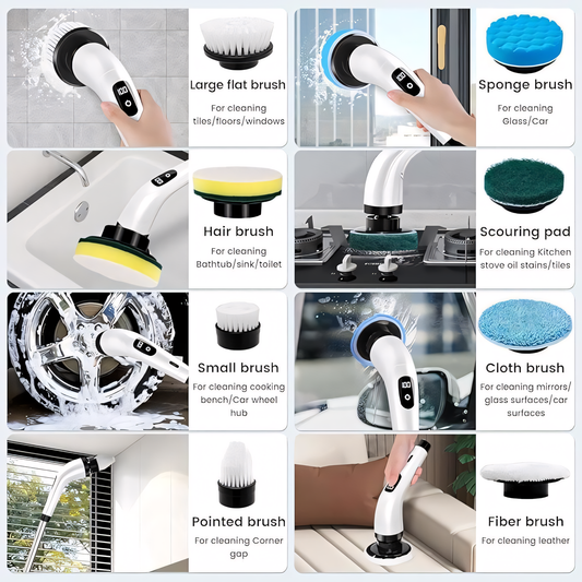 Hurricane™  Electric Cleaning Brush (9-in-1)