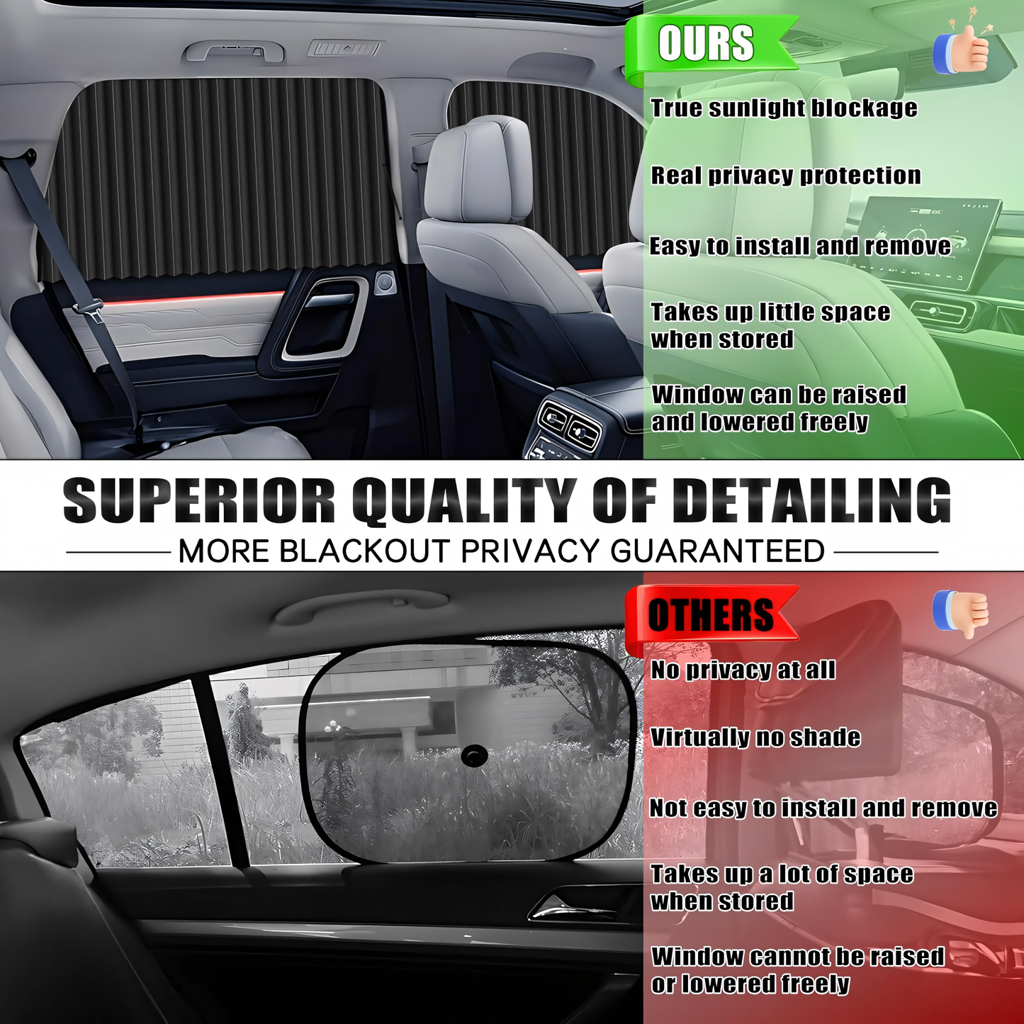 ShadeShield™ Magnetic Car Curtains,4 Adjustable Curtains with powerfull magnet