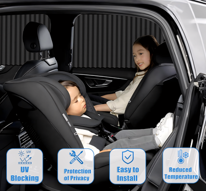 ShadeShield™ Magnetic Car Curtains,4 Adjustable Curtains with powerfull magnet