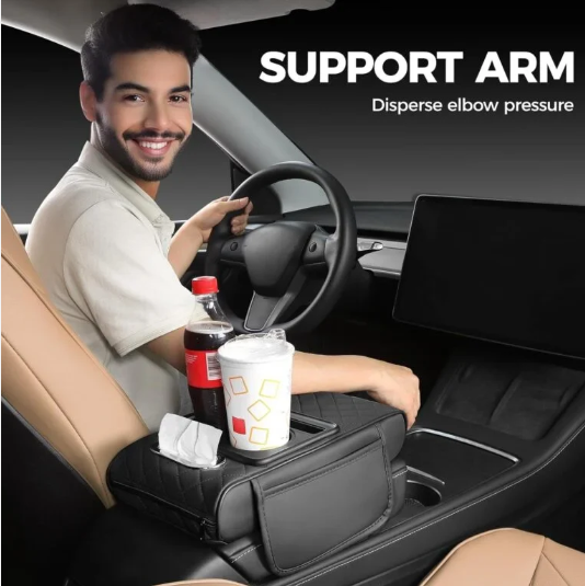 PrimeCabin™ Universal  5 in 1 Leather Car Armrest