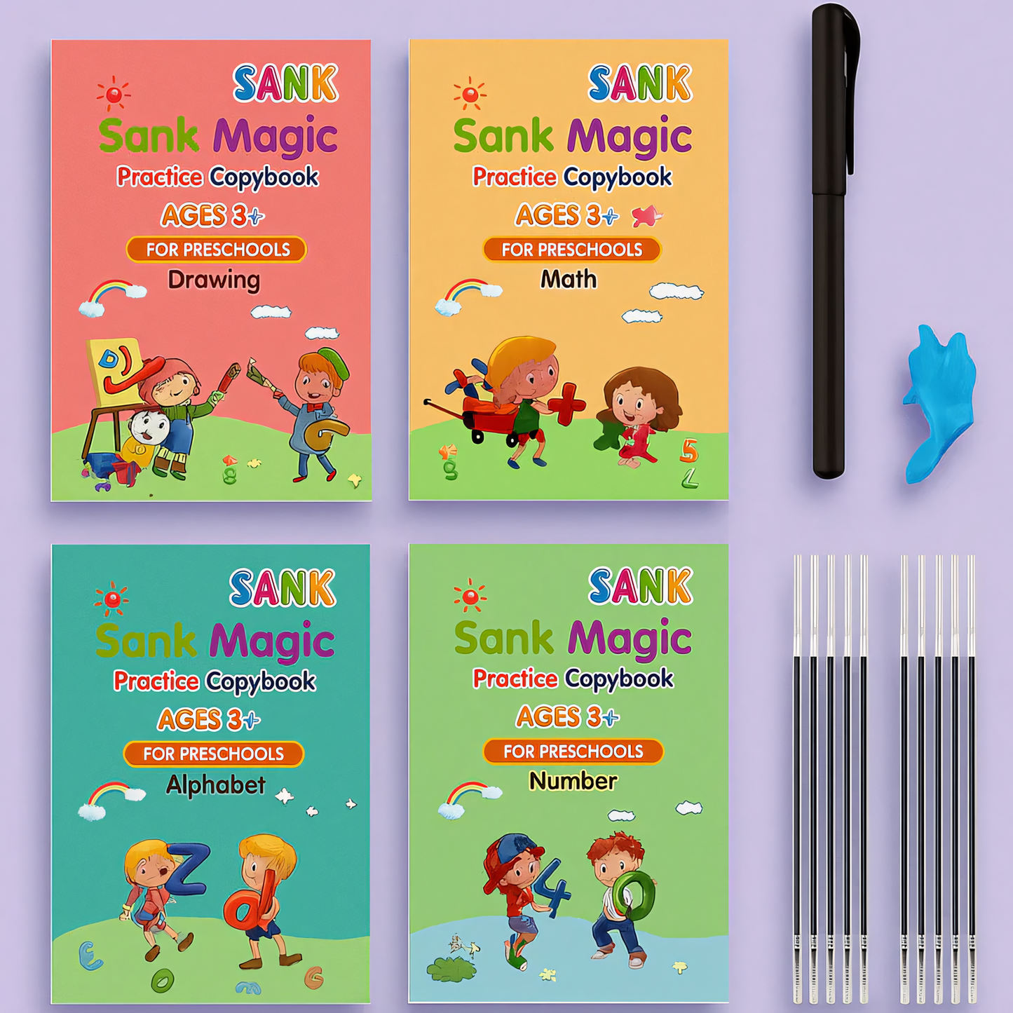Magic Book™(4 BOOKS,1 PEN,1 GRIP,10 REFILL)